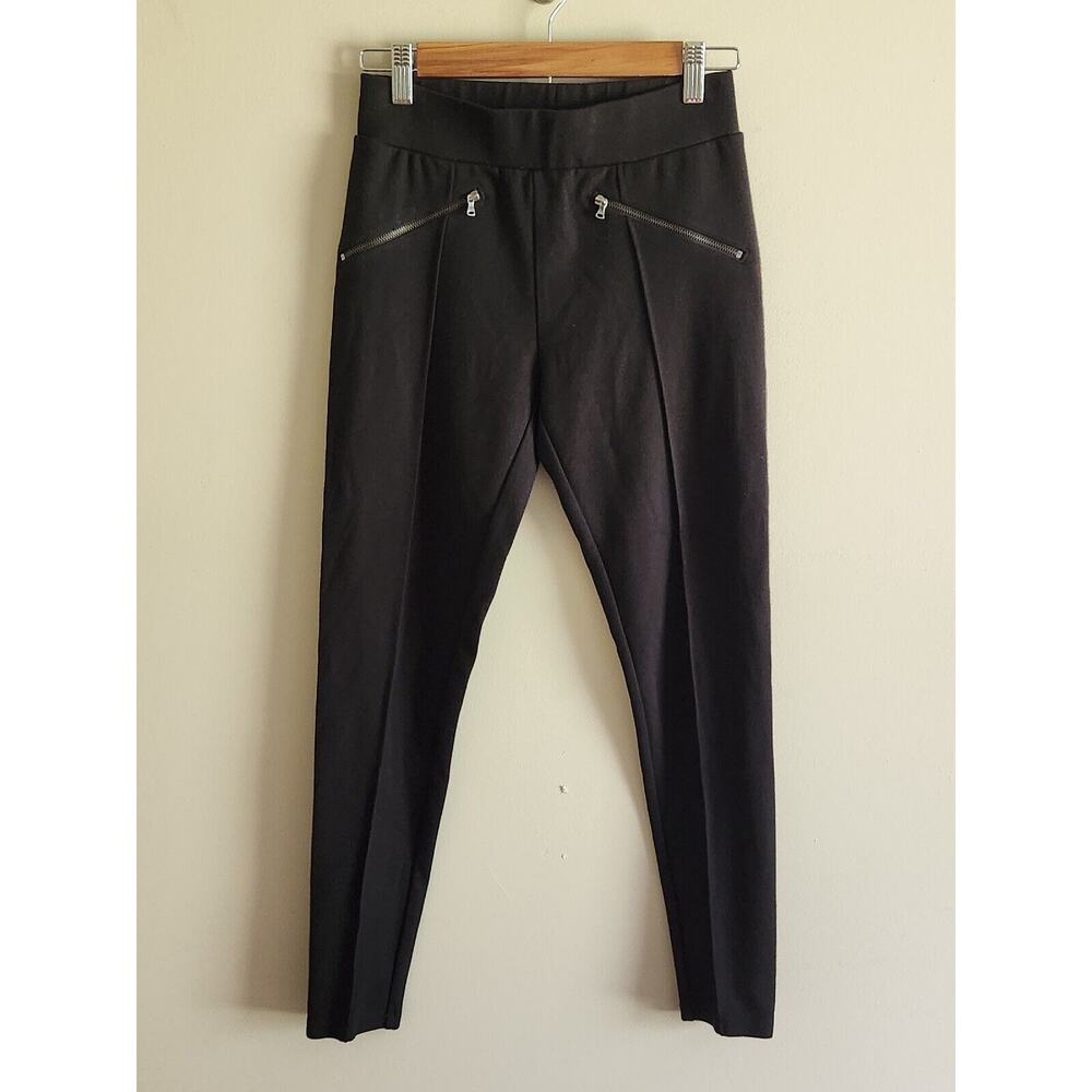Lou & Grey Womens Small Straight Skinny Ankle Pull On Pants Black Career